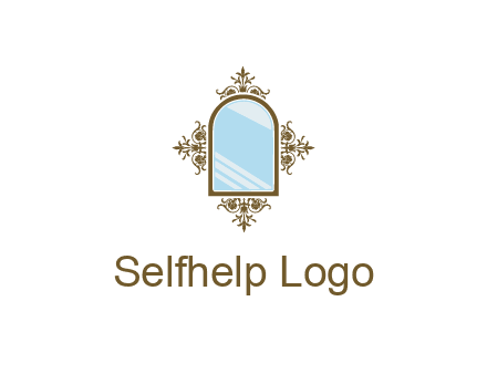 wall mirror with ornamental frame