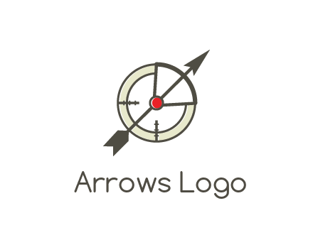 arrow across compass