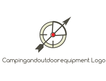 arrow across compass