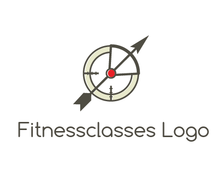 arrow across compass