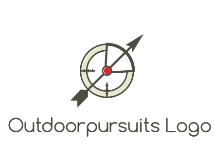 arrow across compass