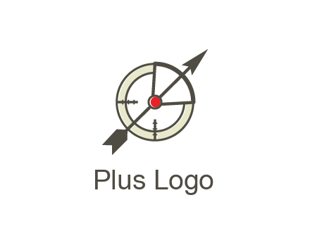 arrow across compass