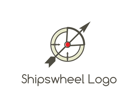 arrow across compass