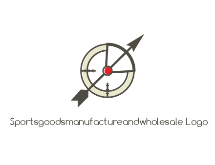 arrow across compass