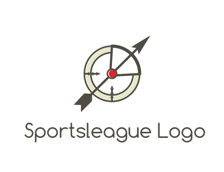 arrow across compass