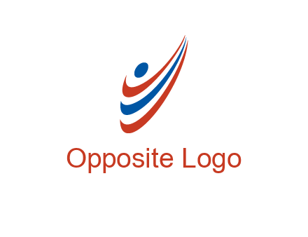 abstract person made by swoosh symbol