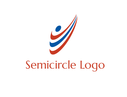 abstract person made by swoosh symbol