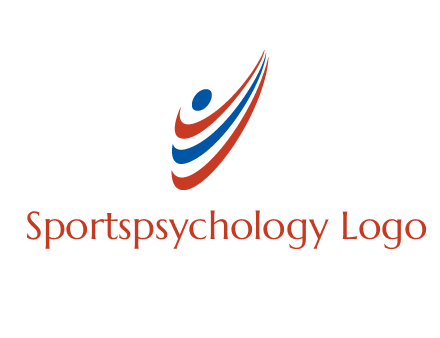 abstract person made by swoosh symbol