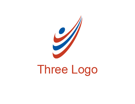 abstract person made by swoosh symbol