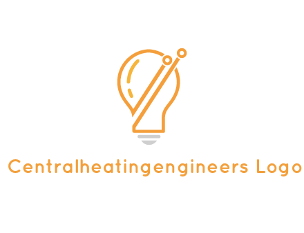 abstract line art light bulb 