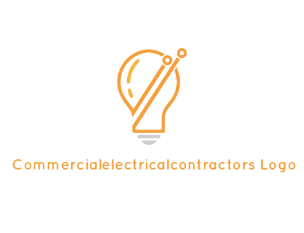 abstract line art light bulb 