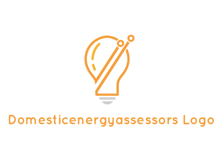 abstract line art light bulb 