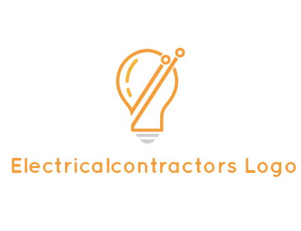 abstract line art light bulb 