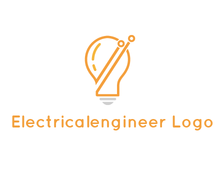 abstract line art light bulb 