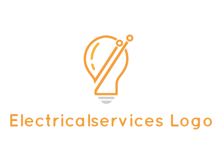 abstract line art light bulb 
