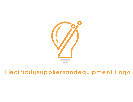 abstract line art light bulb 