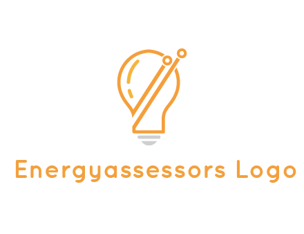 abstract line art light bulb 