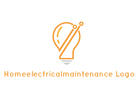 abstract line art light bulb 