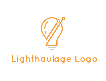 abstract line art light bulb 