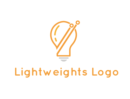 abstract line art light bulb 