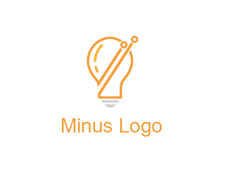 abstract line art light bulb 