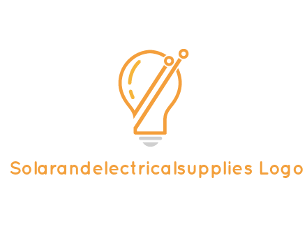 abstract line art light bulb 