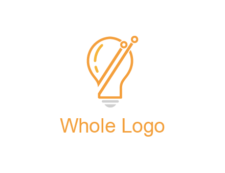 abstract line art light bulb 