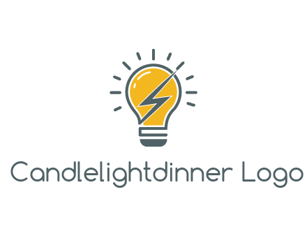 thunder bolt in light bulb