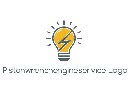 thunder bolt in light bulb