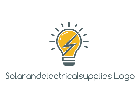 thunder bolt in light bulb