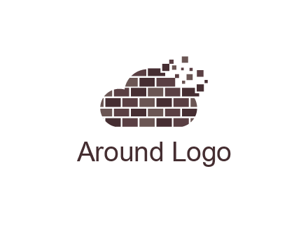 pixelated brick pattern cloud