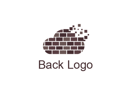 pixelated brick pattern cloud