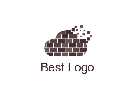 pixelated brick pattern cloud