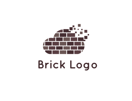 pixelated brick pattern cloud