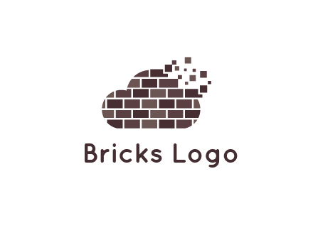 pixelated brick pattern cloud