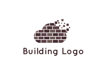 pixelated brick pattern cloud