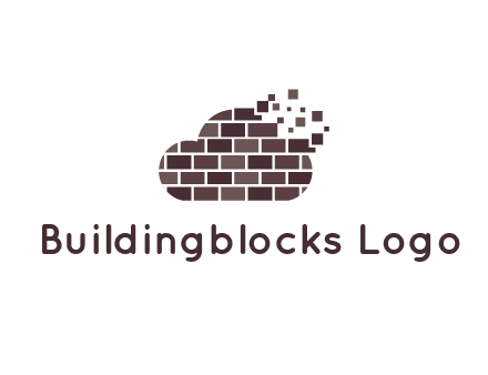 pixelated brick pattern cloud