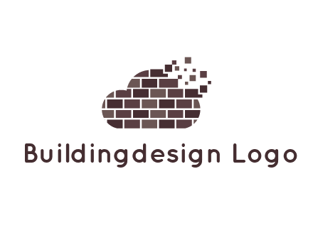 pixelated brick pattern cloud