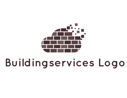 pixelated brick pattern cloud
