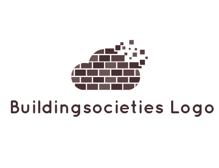 pixelated brick pattern cloud