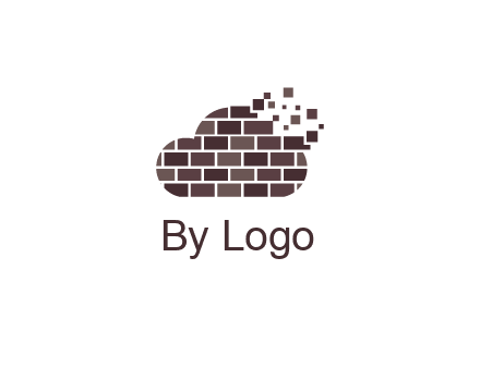 pixelated brick pattern cloud