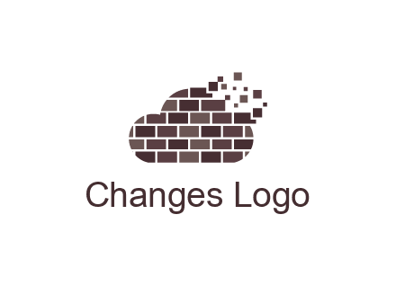 pixelated brick pattern cloud