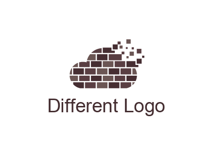 pixelated brick pattern cloud