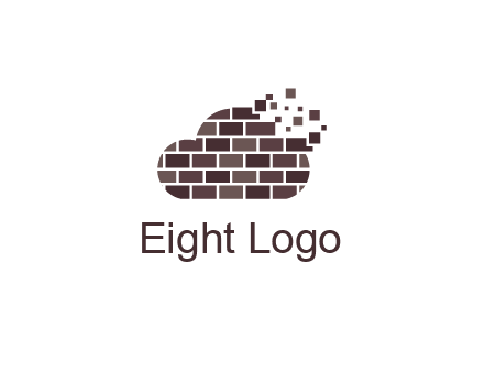 pixelated brick pattern cloud