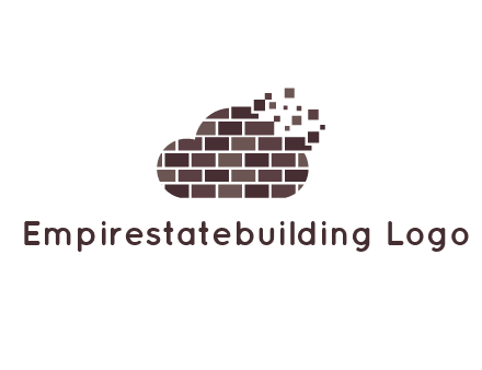 pixelated brick pattern cloud