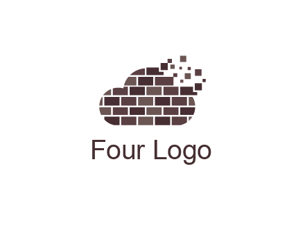 pixelated brick pattern cloud