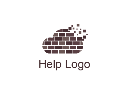 pixelated brick pattern cloud