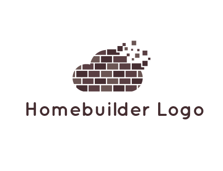 pixelated brick pattern cloud