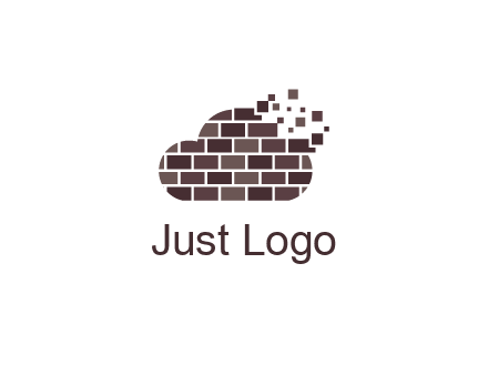 pixelated brick pattern cloud