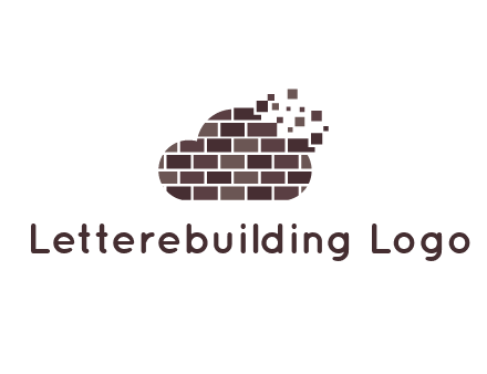 pixelated brick pattern cloud